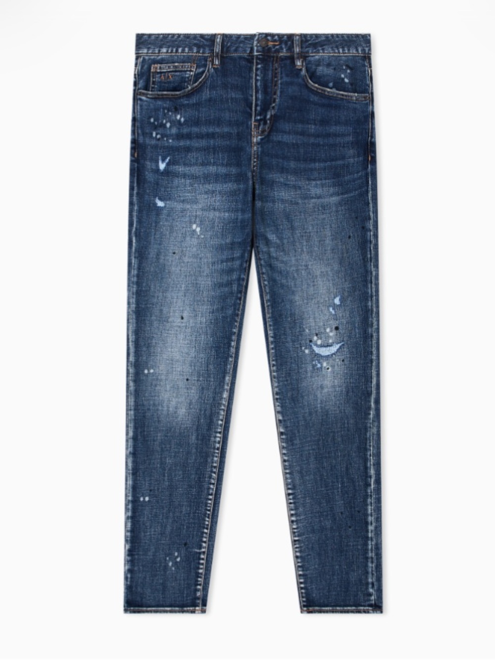 Armani Exchange Slim Dark Blue Distressed Jeans